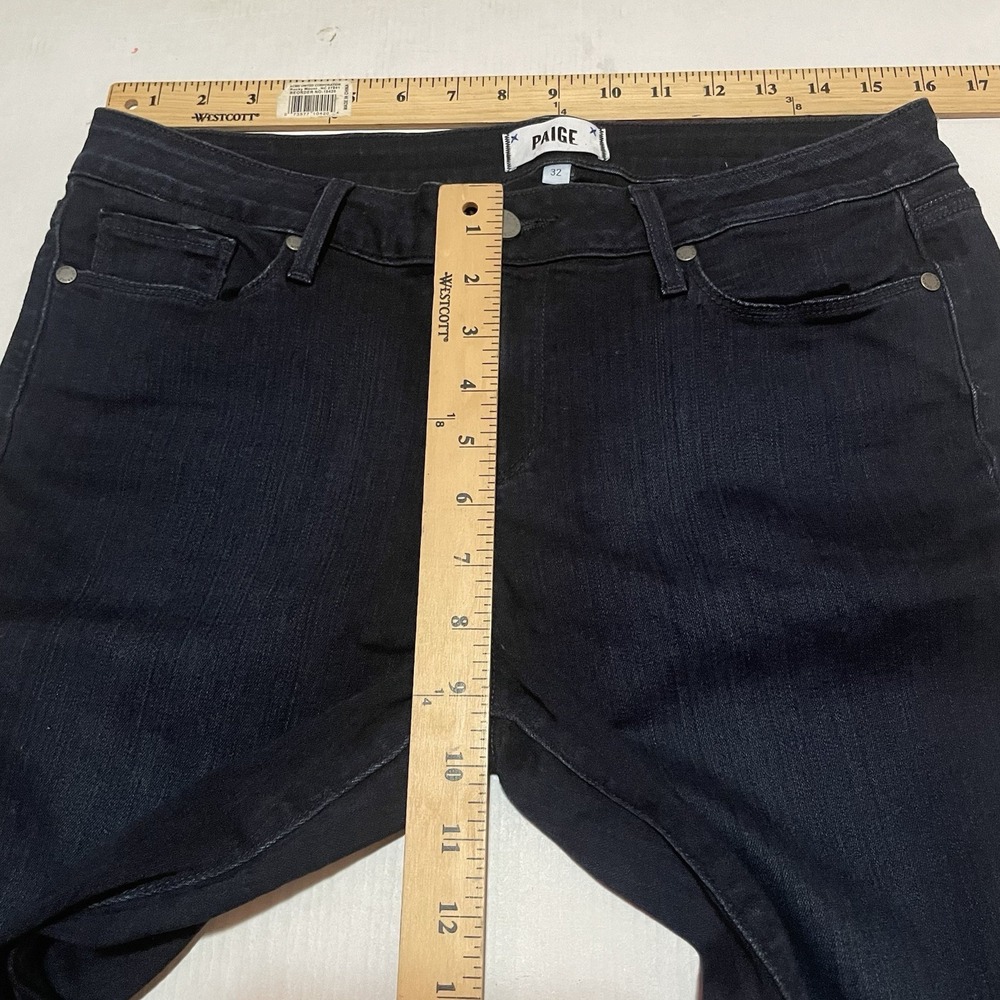 PAIGE VERDUGO ULTRA SKINNY TONAL MONA BLUE STRETCH JEANS WOMENS SIZE 27 MID-RISE - Picture 3 of 8